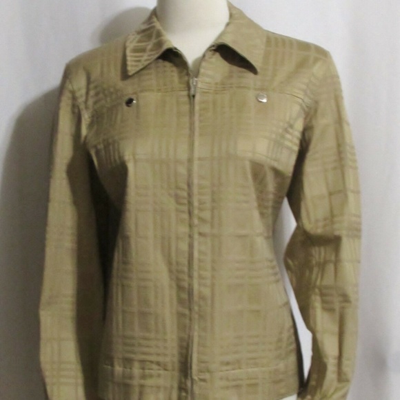 Ladies COLDWATER CREEK Tan Stretch Jacket Size M - Picture 1 of 5